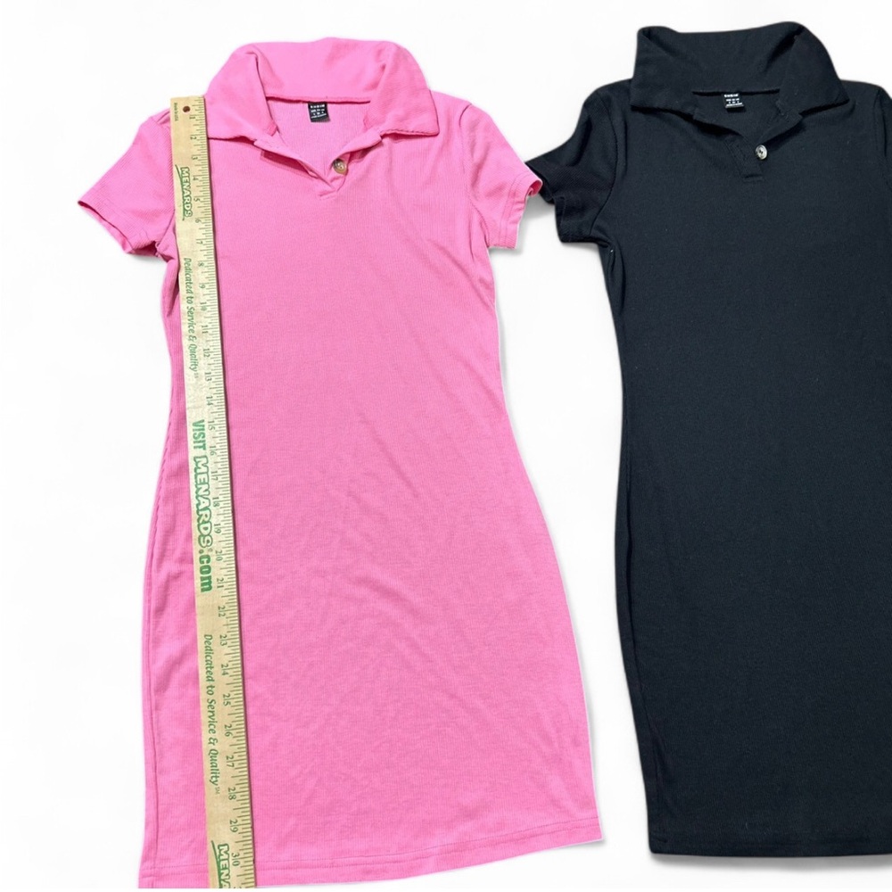 SHEIN Pink and Black Polo Dresses S-4-36  (Bundle) - Picture 4 of 5